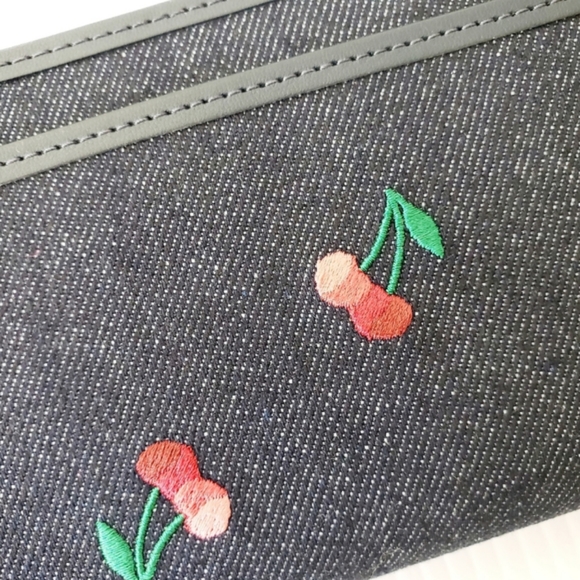 NWT KATE SPADE ELLA CHERRY EMBROIDERED WALLET - Picture 6 of 8